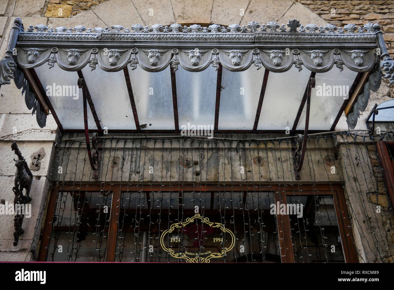 Steack House, Rue des marroniers, Lyon, France Banque D'Images