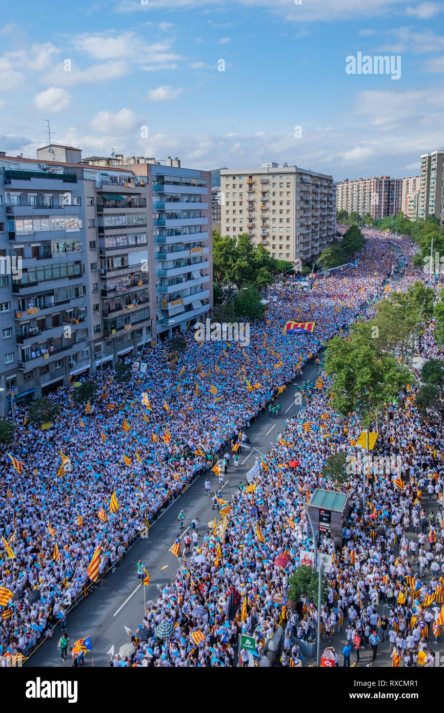 La fête nationale catalane 11/09/2015 Banque D'Images