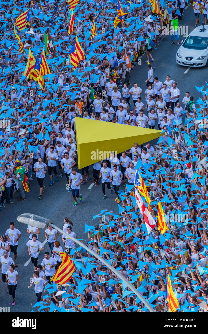 La fête nationale catalane 11/09/2015 Banque D'Images