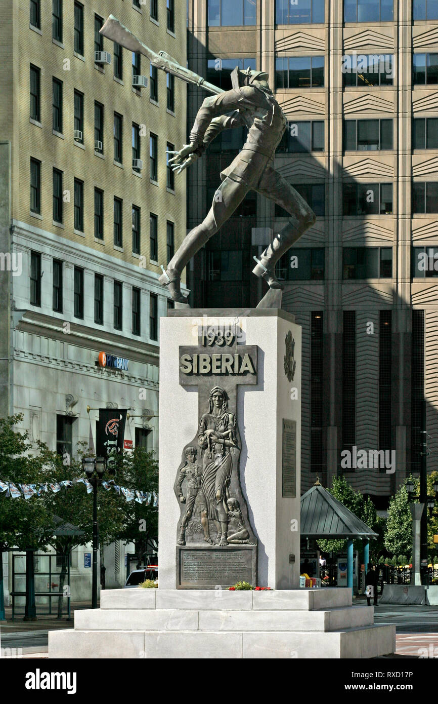 Mémorial de Katyn, à Jersey City, NJ, USA. Banque D'Images