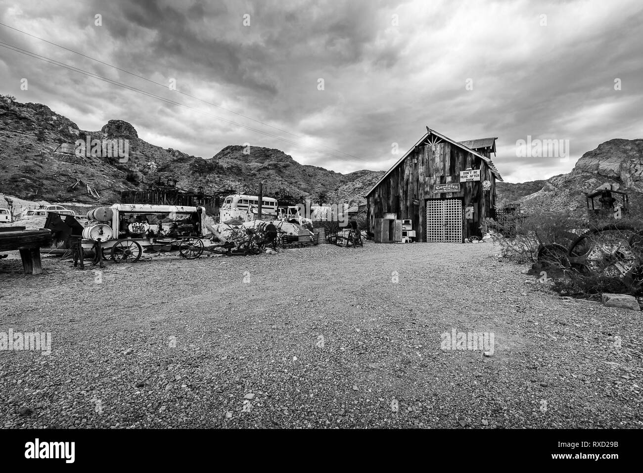 Orage sur la ville fantôme de Nelson Banque D'Images