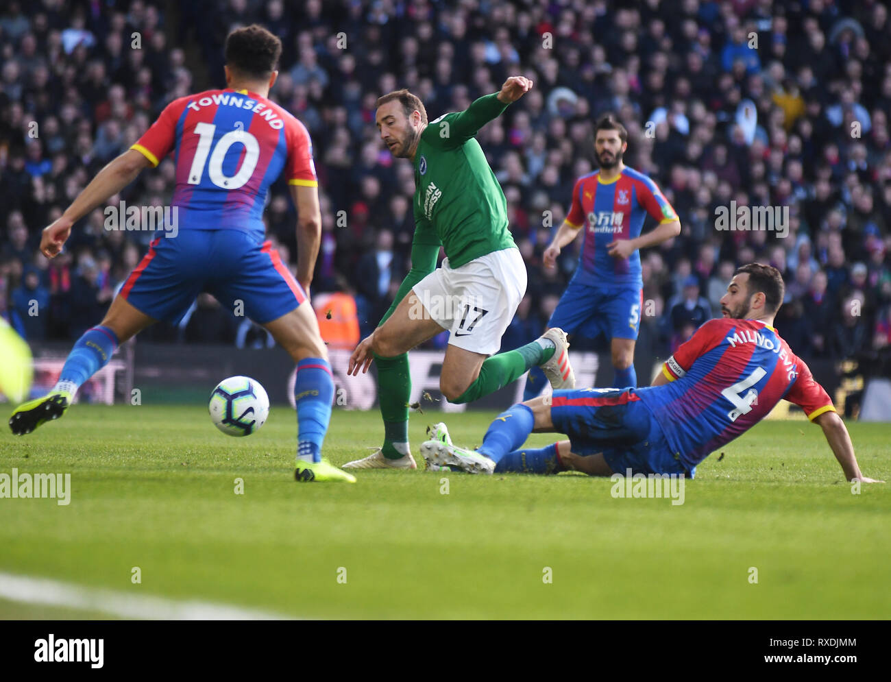 Londres, Royaume-Uni. Mar 9, 2019. Glenn Murray, de Brighton, photographié au cours de la Premier League 2018/19 match entre Crystal Palace FC et de Brighton & Hove Albion à Selhurst Park. Usage éditorial uniquement, licence requise pour un usage commercial. Aucune utilisation de pari, de jeux ou d'un seul club/ligue/player publication. Credit : Cosmin Iftode/Alamy Live News Banque D'Images