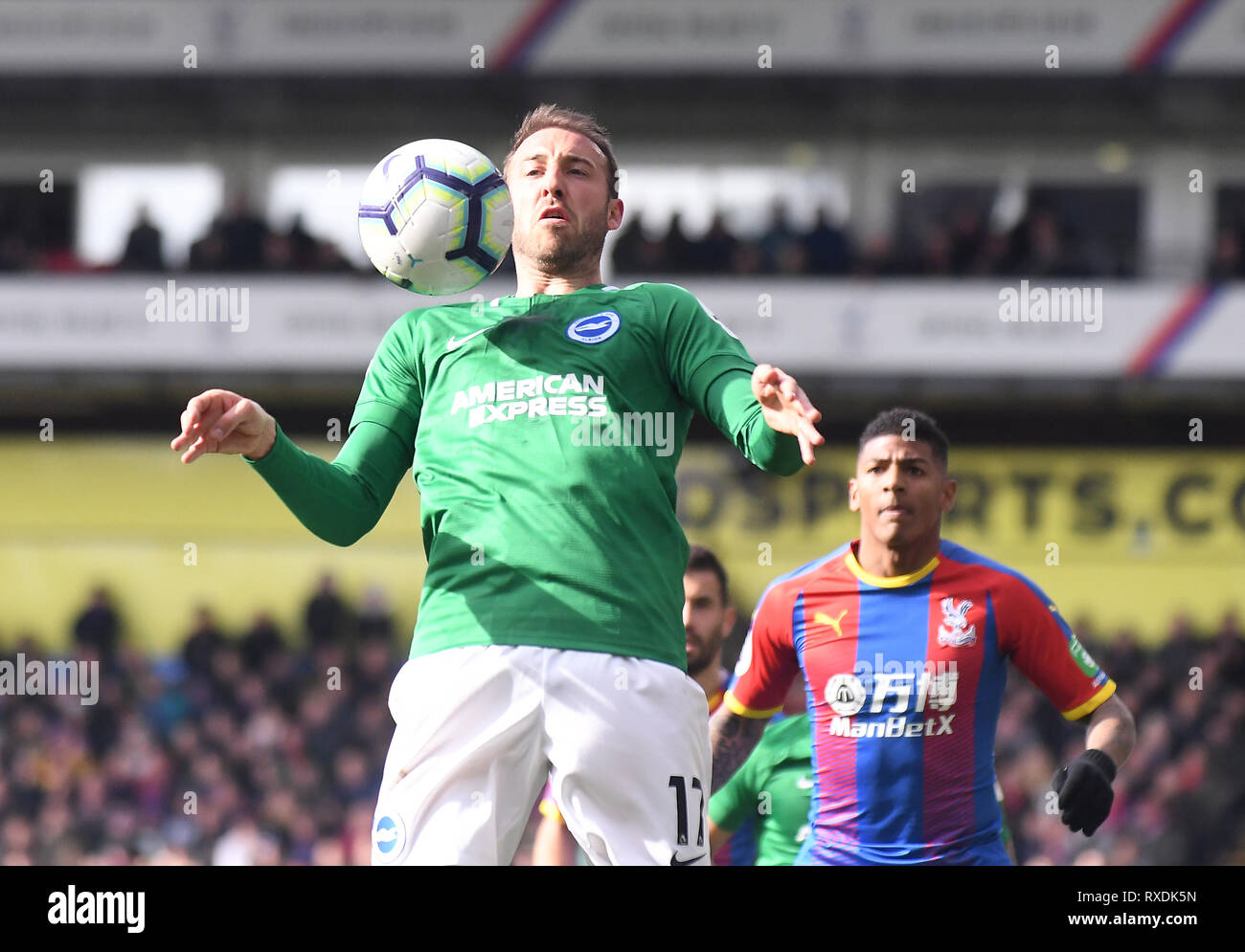 Londres, Royaume-Uni. Mar 9, 2019.Glenn Murray, de Brighton, photographié au cours de la Premier League 2018/19 match entre Crystal Palace FC et de Brighton & Hove Albion à Selhurst Park. Credit : Cosmin Iftode/Alamy Live News Editorial uniquement, licence requise pour un usage commercial. Aucune utilisation de pari, de jeux ou d'un seul club/ligue/player publication. Credit : Cosmin Iftode/Alamy Live News Banque D'Images