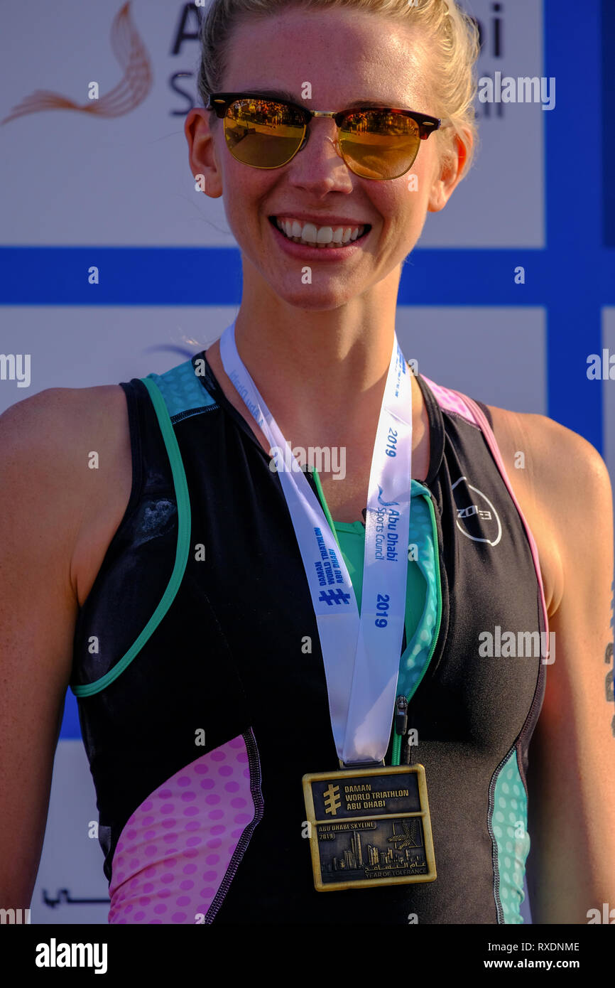 Abu Dhabi, EAU. 09Th Mars, 2019. - Abu Dhabi, EAU : dernier jour du monde de triathlon de Daman et Cérémonie de Abu Dhabi. Credit : Fahd Khan/Alamy Live News Banque D'Images