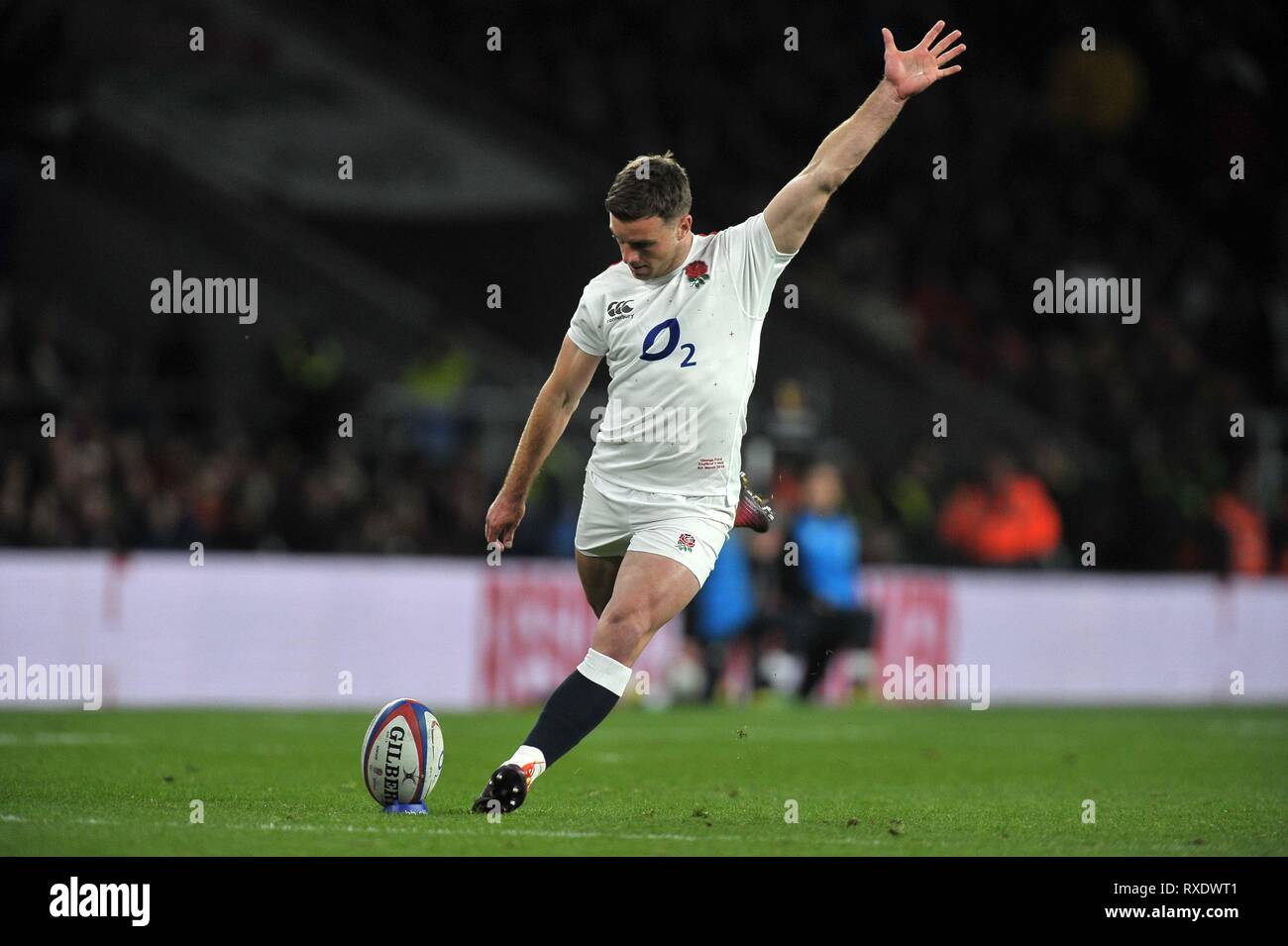 Londres, Royaume-Uni. 09Th Mar, 2019. George Ford (Angleterre). L'Angleterre V Italie. Six nations rugby Guinness. Le stade de Twickenham. Credit : Sport en images/Alamy Live News Banque D'Images