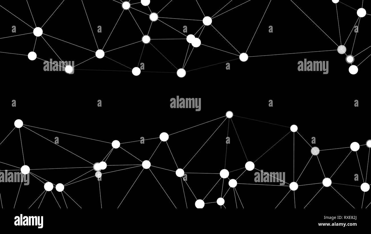 Schéma abstrait vecteur connexions, fond noir Illustration de Vecteur