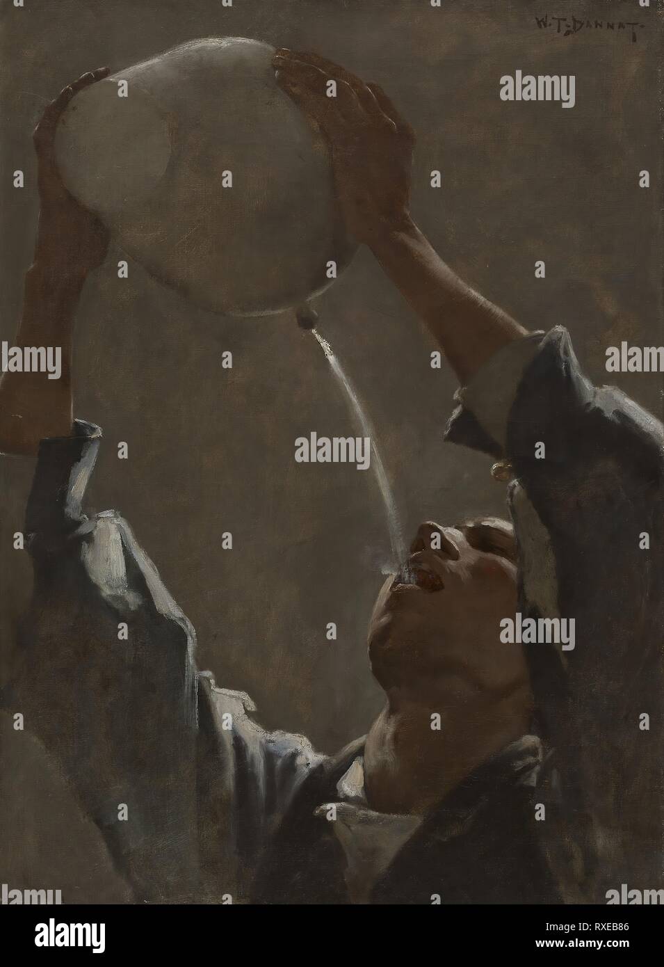 Etude pour 'un contrebandier aragonais'. William Turner Dannat ; American,  1853-1929. Date : 1881. Dimensions : 81,6 × 59,7 cm (32 1/8 x 23 1/2 in.).  Huile sur toile. Origine : Etats Unis. Musée : le Chicago Art Institute  Photo Stock - Alamy