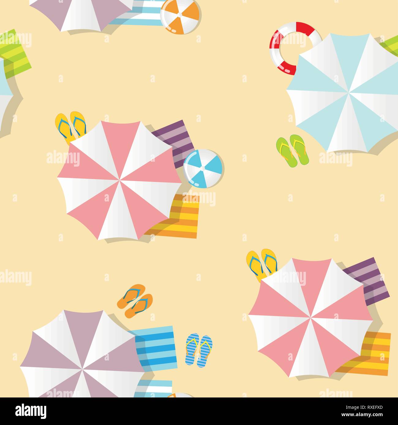 Modèle sans couture de l'été sur la plage vacances illustration vecteur EPS10 Illustration de Vecteur