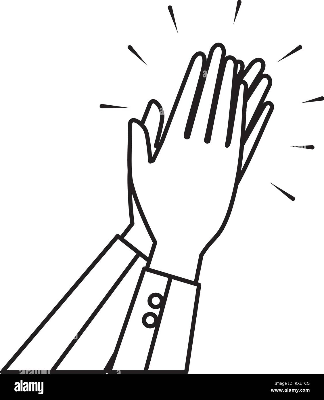 L'icône mains applaudissant Illustration de Vecteur