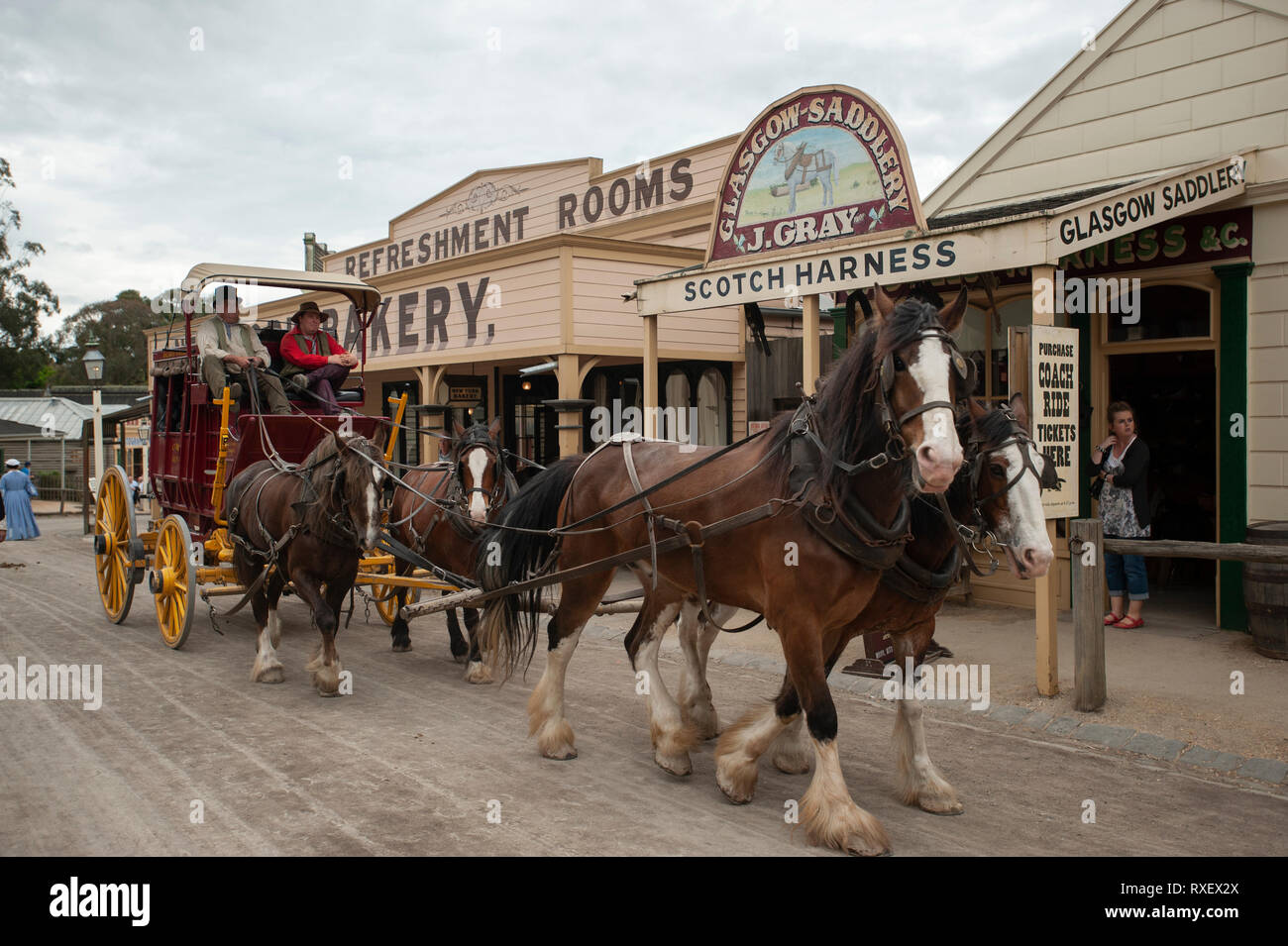 Le musée en plein air de Sovereign Hill Banque D'Images