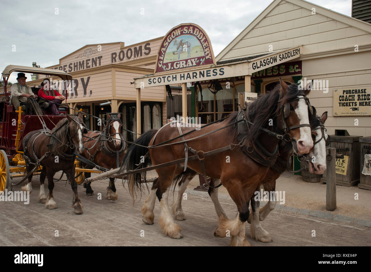 Le musée en plein air de Sovereign Hill Banque D'Images