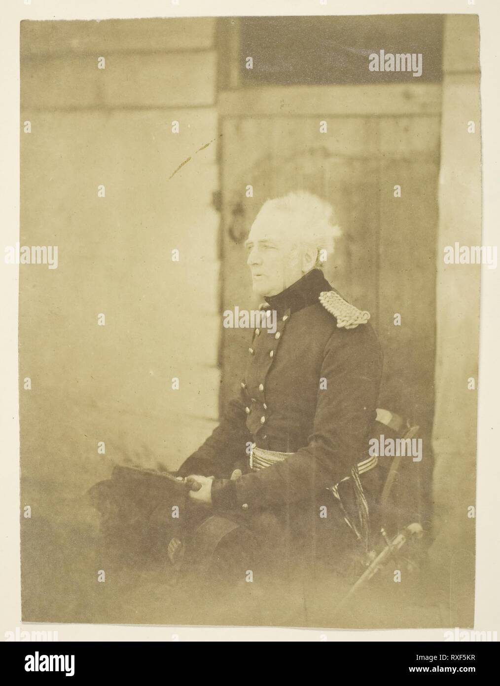 Sir Geo. Brown, général (1790-1865), prises à la Crimée. Roger Fenton ; anglais, 1819-1869. Date : 1855. Dimensions : 19,4 × 14,6 cm (image/papier) ; 28.6 × 20.6 cm (support). Albumenized imprimer finement. Origine : Angleterre. Musée : le Chicago Art Institute. Banque D'Images