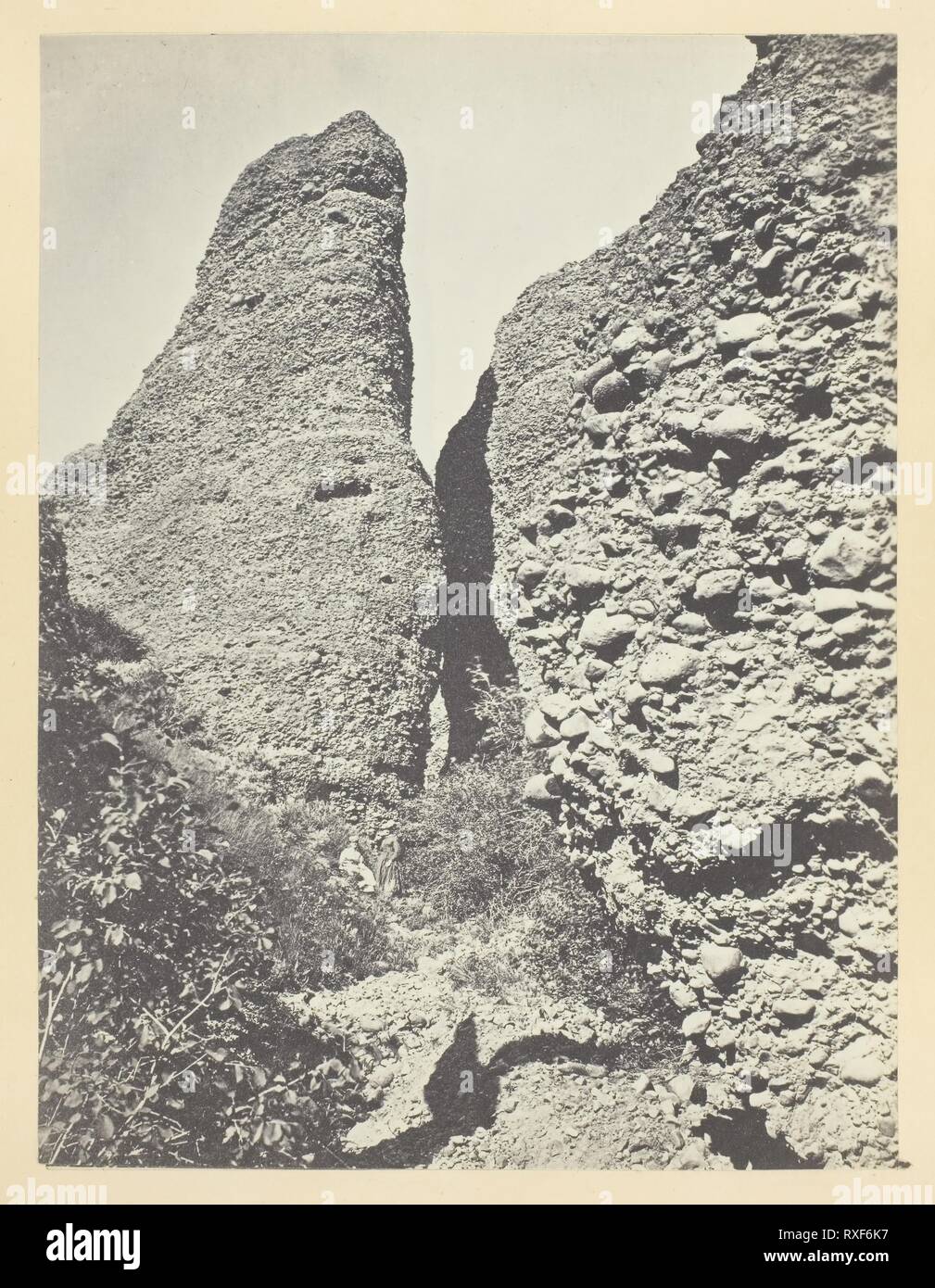 Pics de conglomérat Echo. Andrew J. Russell ; American, 1830-1902. Date : 1868-1869. Dimensions : 20,4 x 15,5 cm (image/papier) ; 30,3 x 23,2 cm (page d'album). L'albumine, pl. XV de l'album "Photos de Rocky Mountain Scenery' (1870). Origine : Etats Unis. Musée : le Chicago Art Institute. Auteur : Andrew Joseph Russell. Banque D'Images