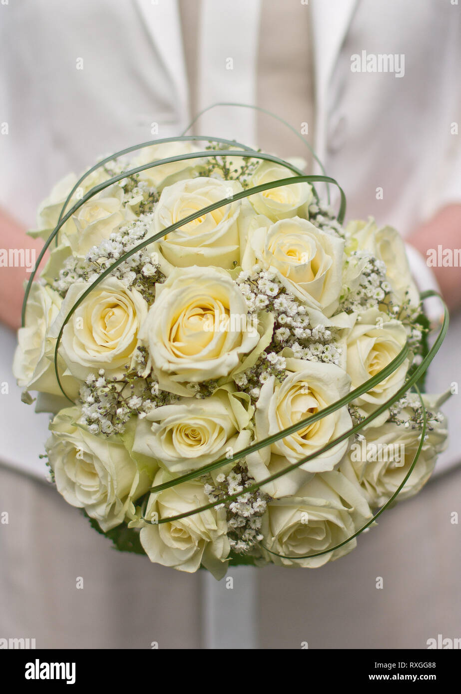 Fleurs pour la mariée blanc Banque D'Images