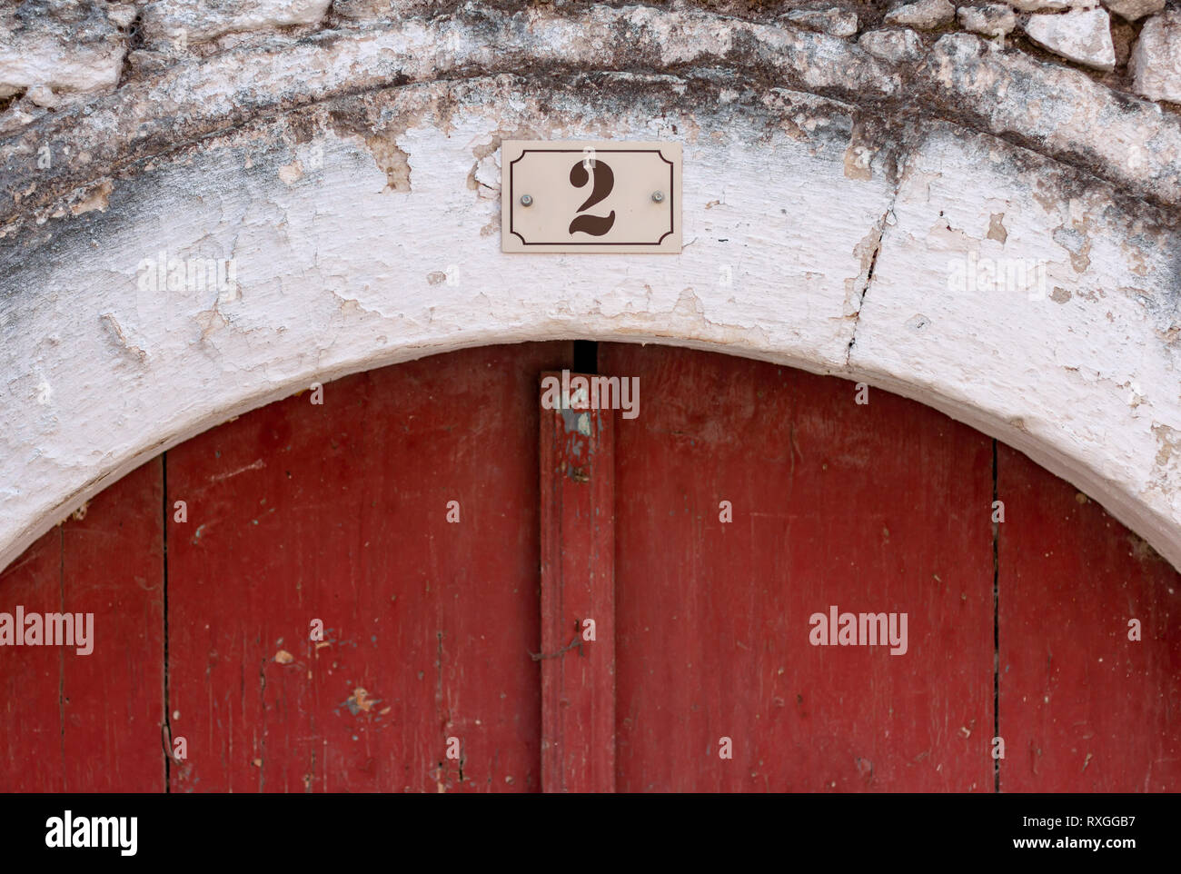 porte rouge Banque D'Images