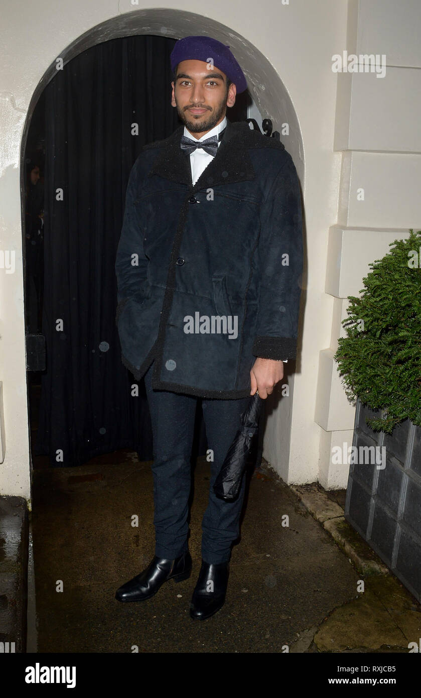 Dunhill Pre-BAFTA Film Décideurs Dîner avec : Nabhaan Rizwan Où : London, Royaume-Uni Quand : 06 Feb 2019 Credit : WENN.com Banque D'Images