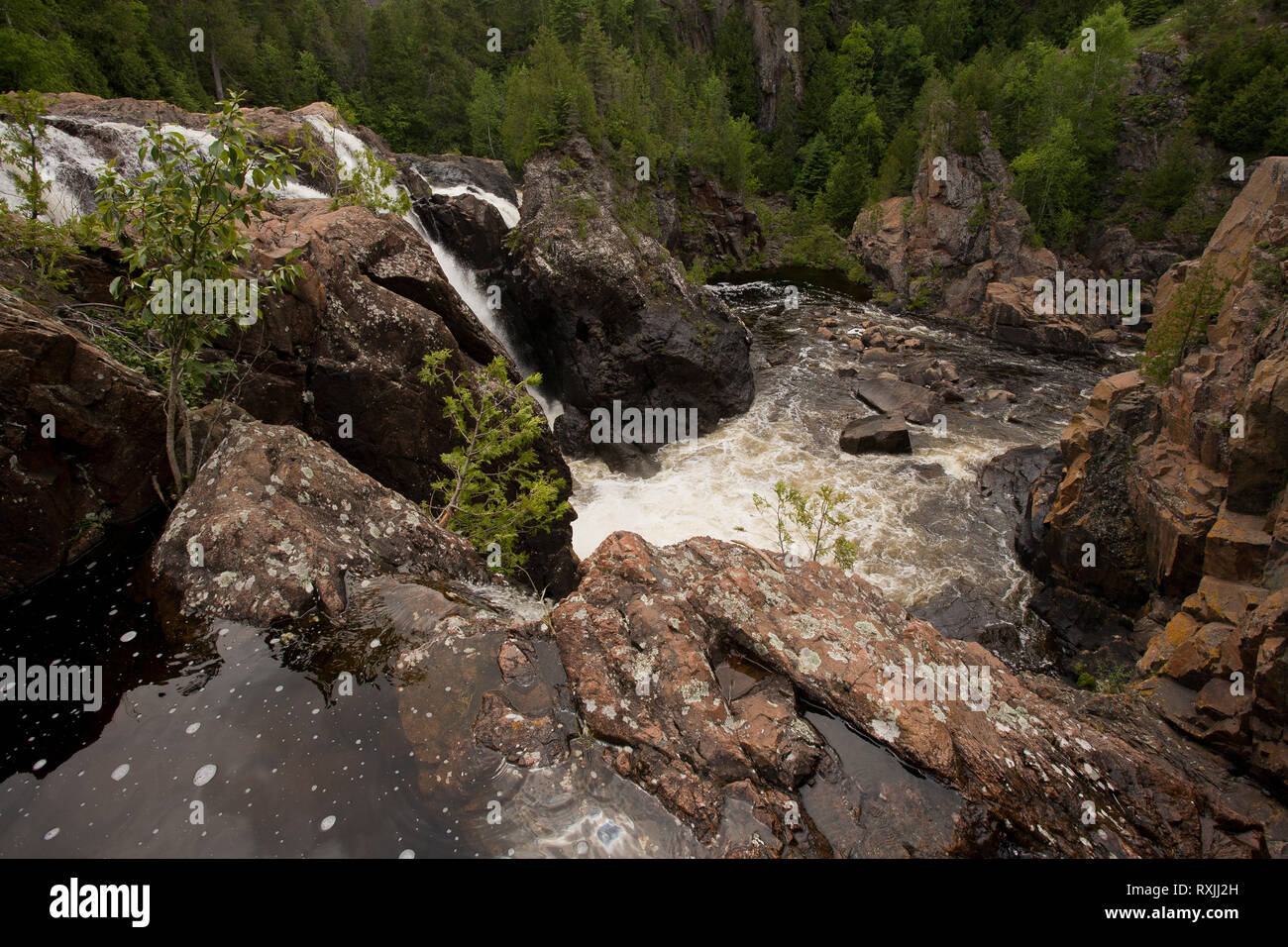 Aubrey Falls Provincial Park, District d'Algoma, Ontario, Canada Banque D'Images