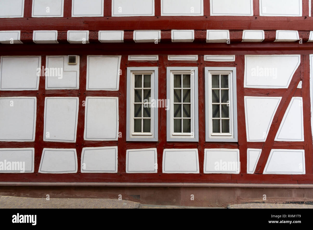 Maisons traditionnelles allemandes à Francfort Banque D'Images