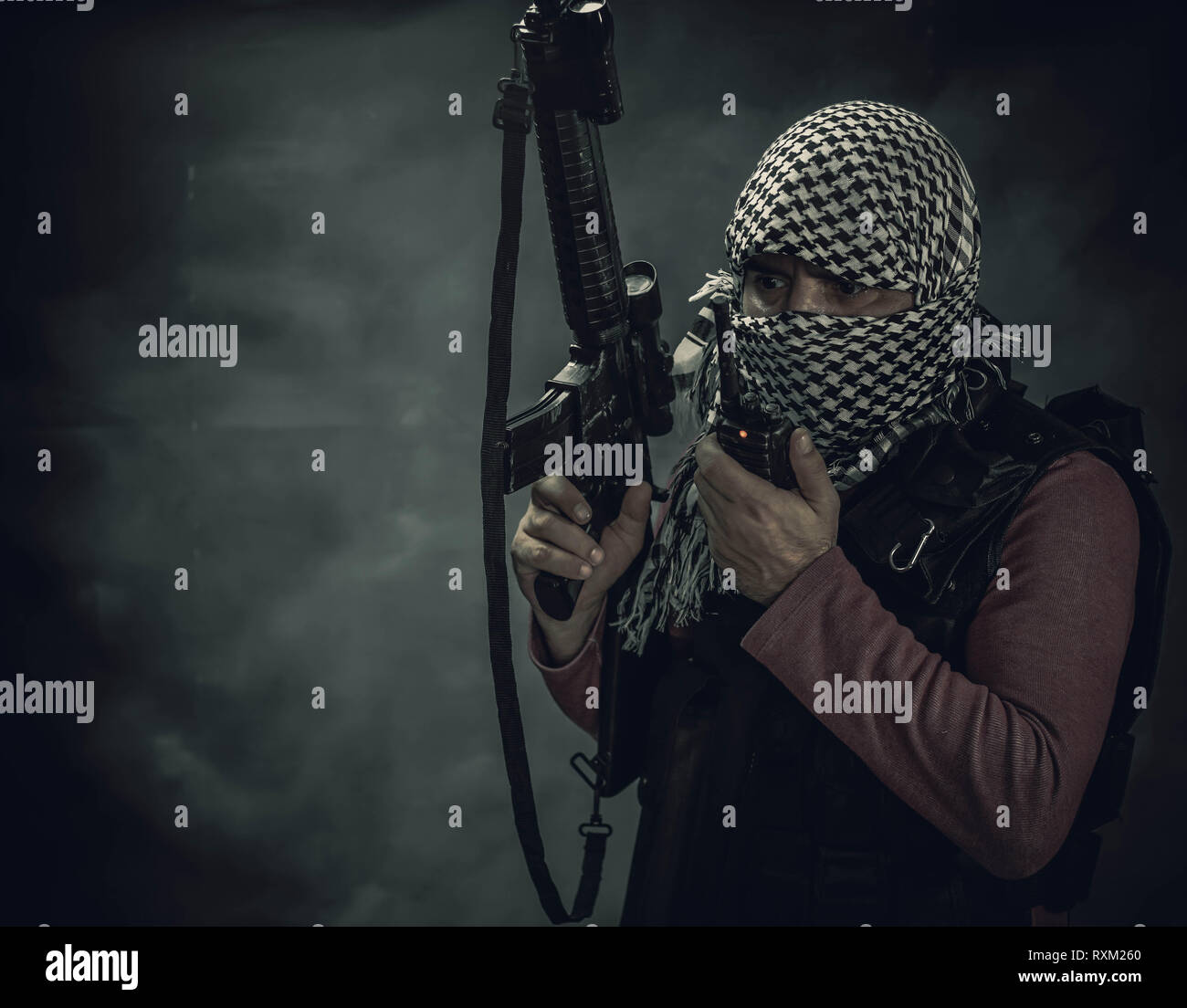 Concept de guérilla terroriste militant rebelle Banque D'Images