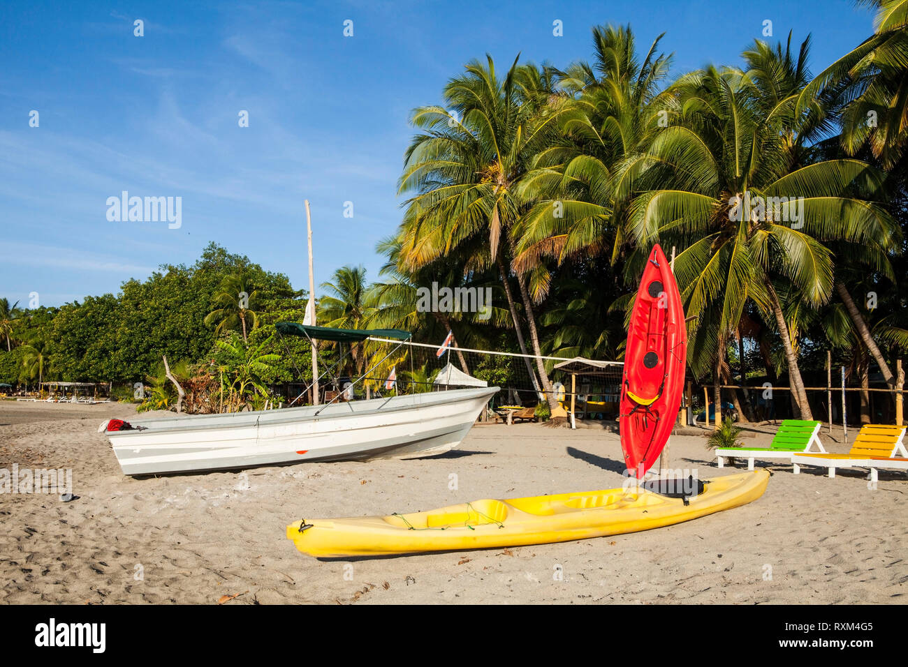 Samara Guanacaste Costa / Rica-January,25, 2019 : plage de Samara. Plage sur la côte Pacifique du Costa Rica. Banque D'Images