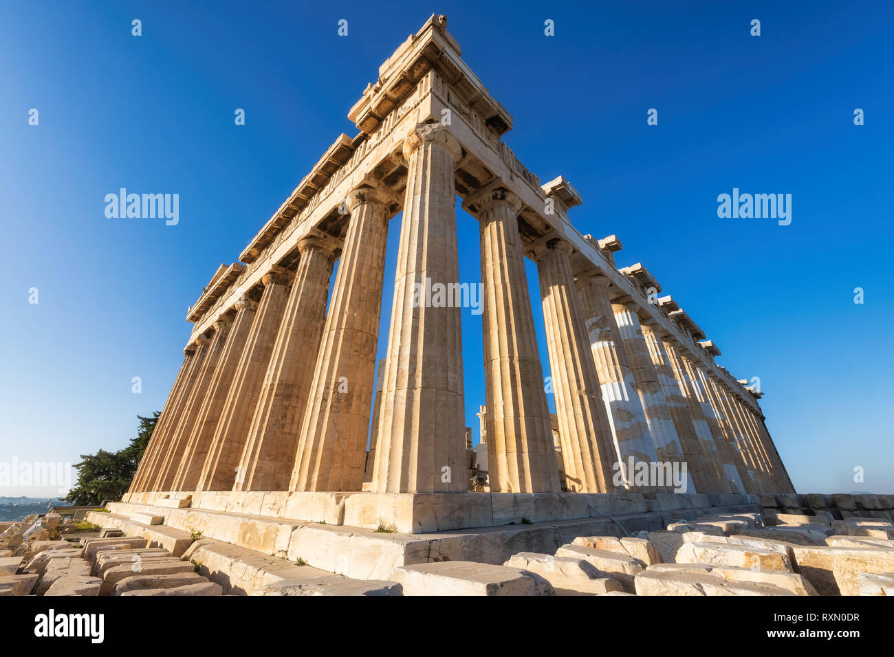 Le Parthénon sur l'acropole d'Athènes, Athènes, Grèce Banque D'Images