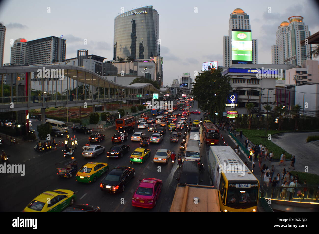 Soirée à Bangkok Banque D'Images