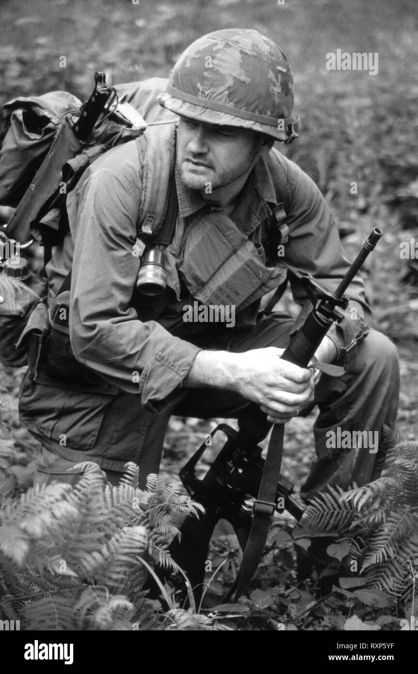 US Rifleman Guerre du Vietnam (Reenactor) Banque D'Images