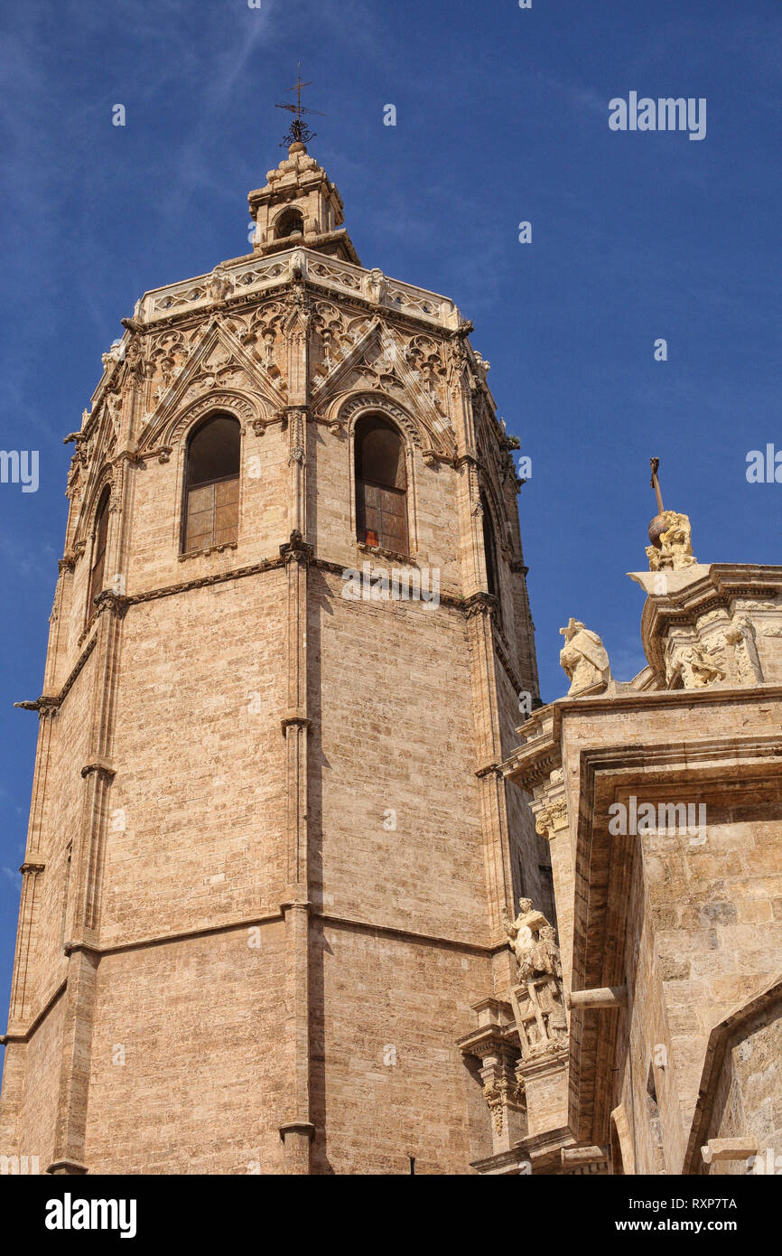 La Cathédrale de Micalet, Valencia, Espagne Banque D'Images