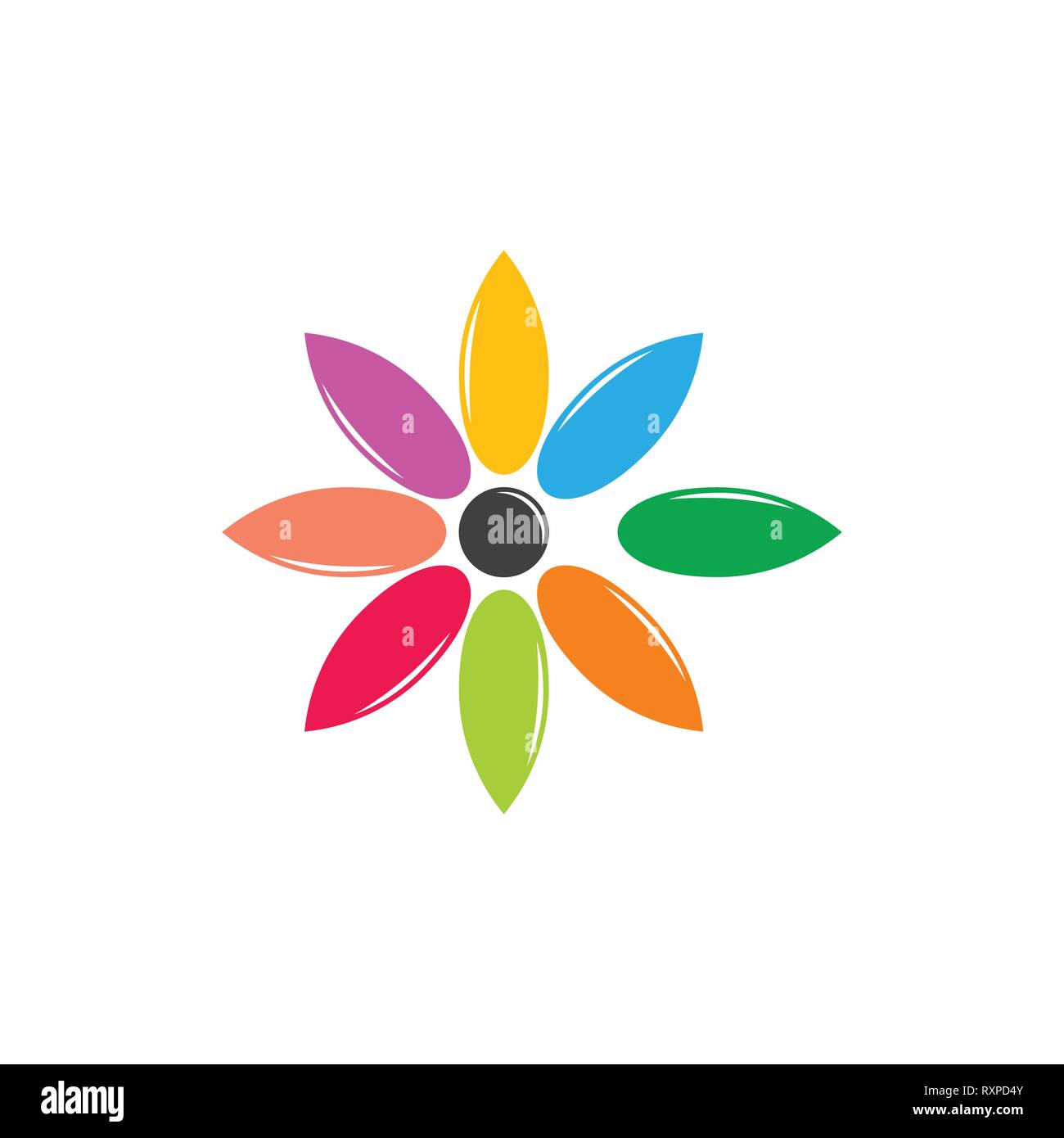 Logo couleur décoration feuille Illustration de Vecteur