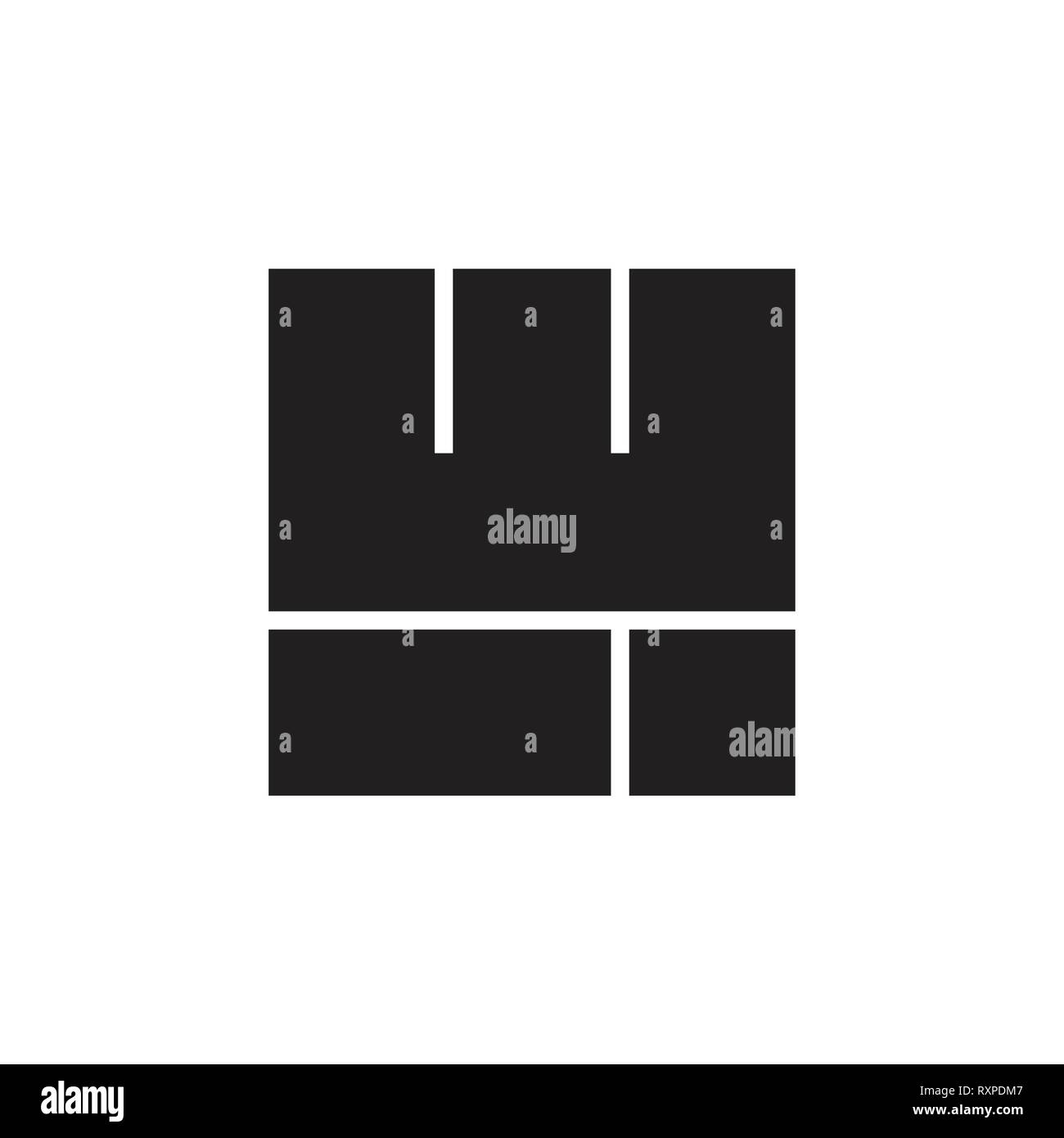 Résumé lettre simple vecteur logo square wi Illustration de Vecteur