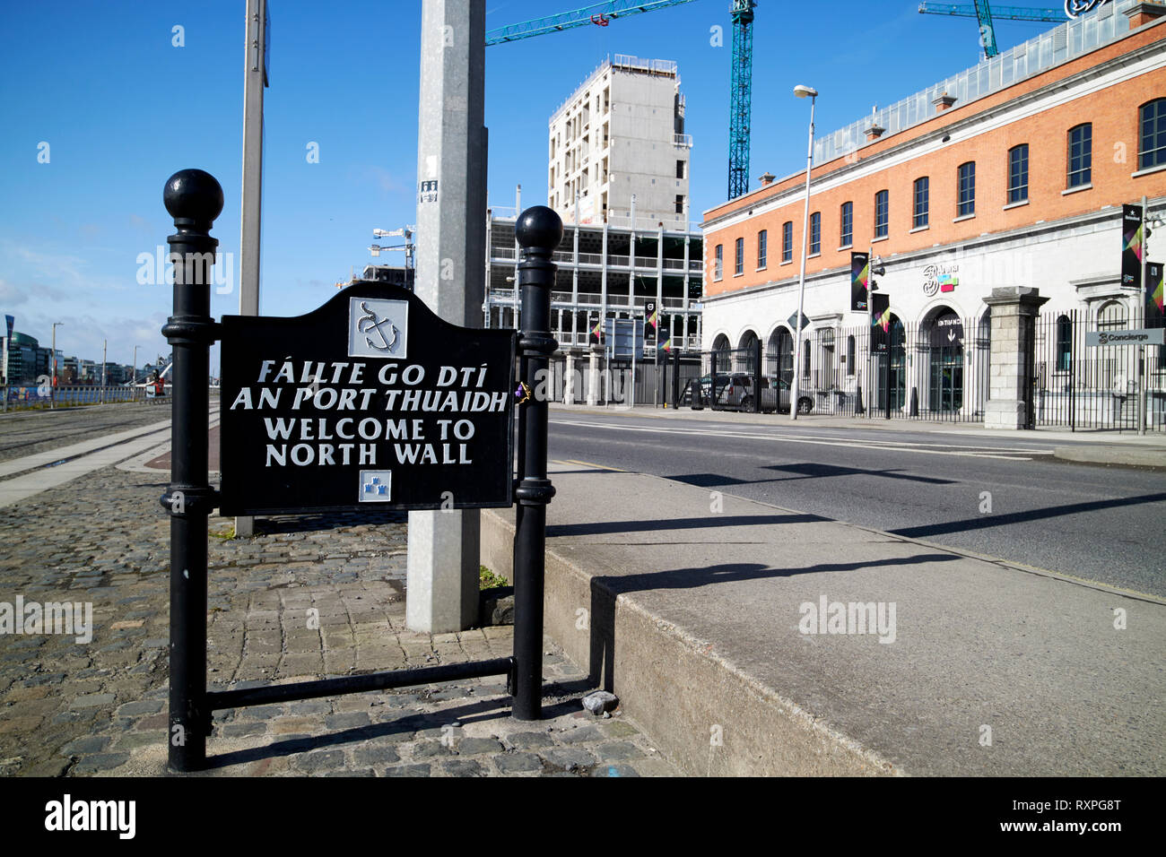 Bienvenue au mur nord panneaux Dublin République d'Irlande europe Banque D'Images