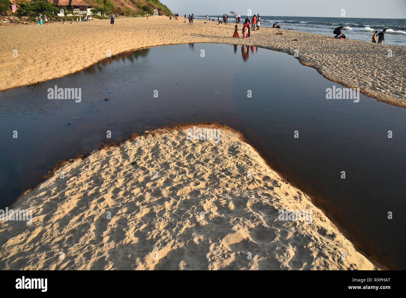 Varkala beach,Kerala, Inde Banque D'Images