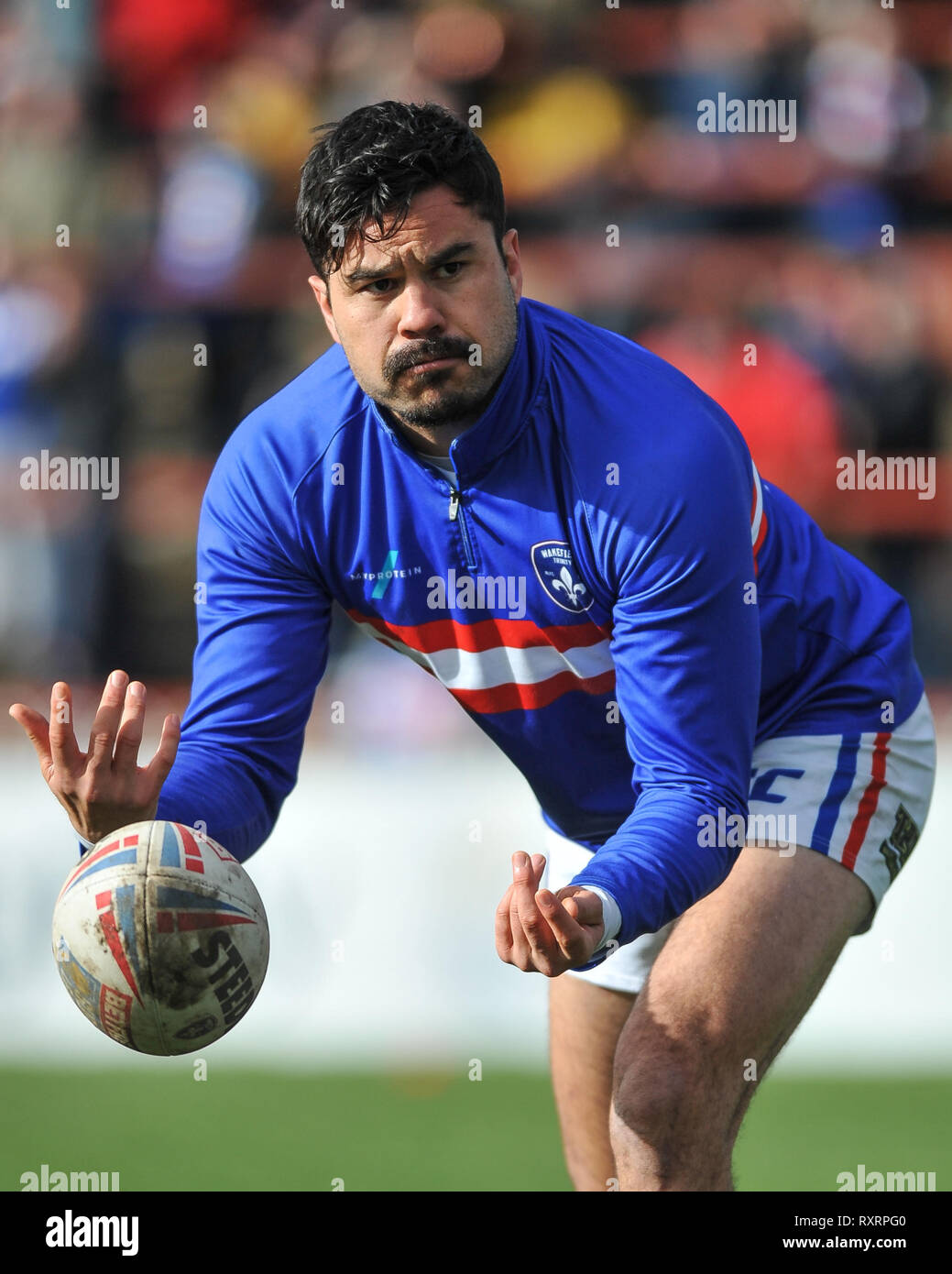 Wakefield, Royaume-Uni. 10 mars 2019. Fusée Mobile Stadium, Wakefield, Angleterre ; Rugby League Super League Betfred, Wakefield Trinity vs Hull Kingston Rovers ; Wakefield Trinity's Justin Horo. Credit : Dean Williams/Alamy Live News Banque D'Images