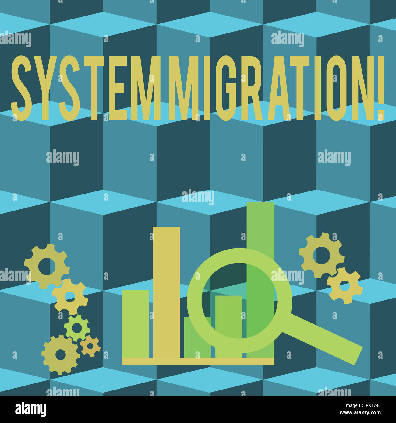 Main conceptuel montrant la migration de système d'écriture. Sens Concept Déménagement des programmes pour une autre plate-forme Banque D'Images