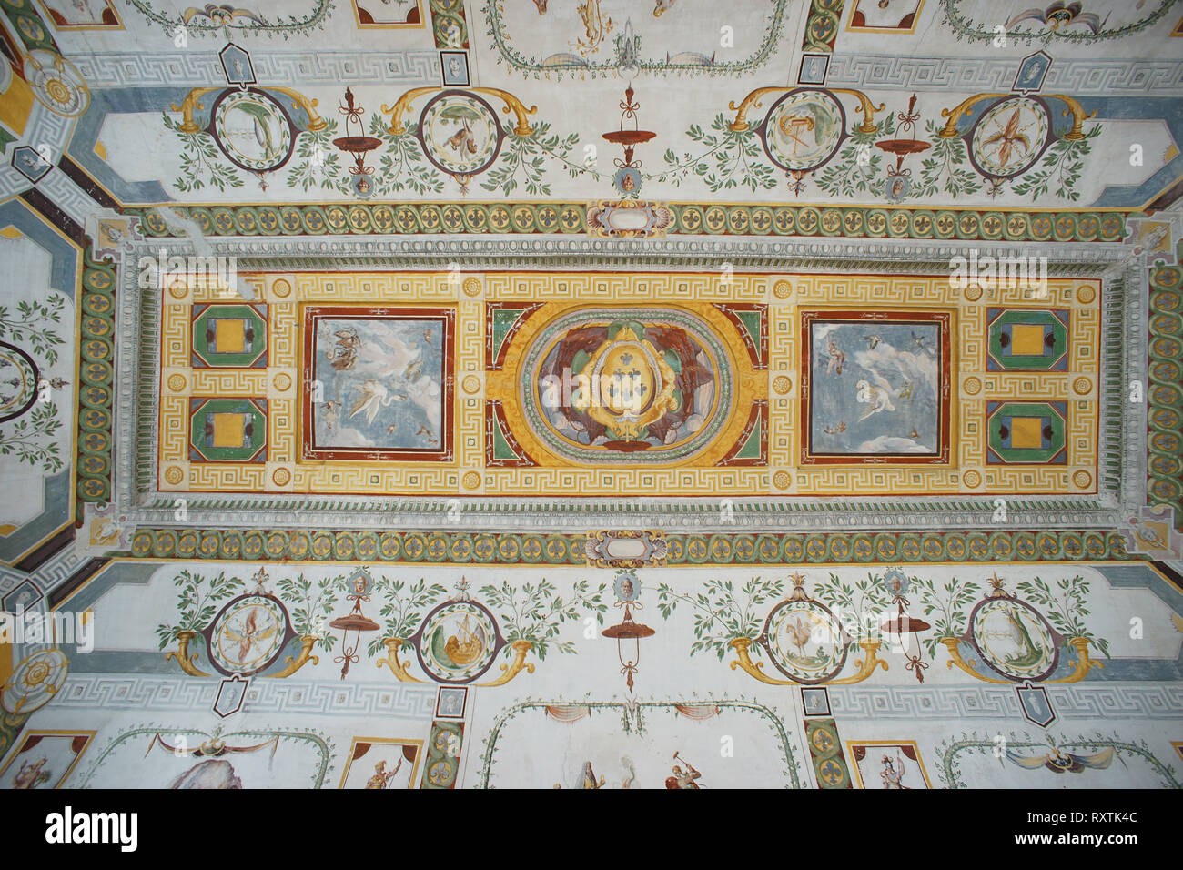 Caprarola, Viterbe, Latium, Italie - Le Palais Farnèse - soffitto Banque D'Images