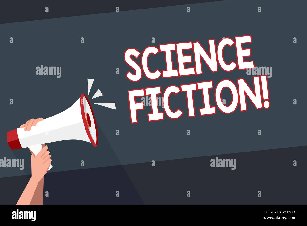 L'écriture de texte Word La science-fiction. Photo d'affaires mettant en vedette Fantasy Entertainment Genre aventures fantastiques futuristes Banque D'Images