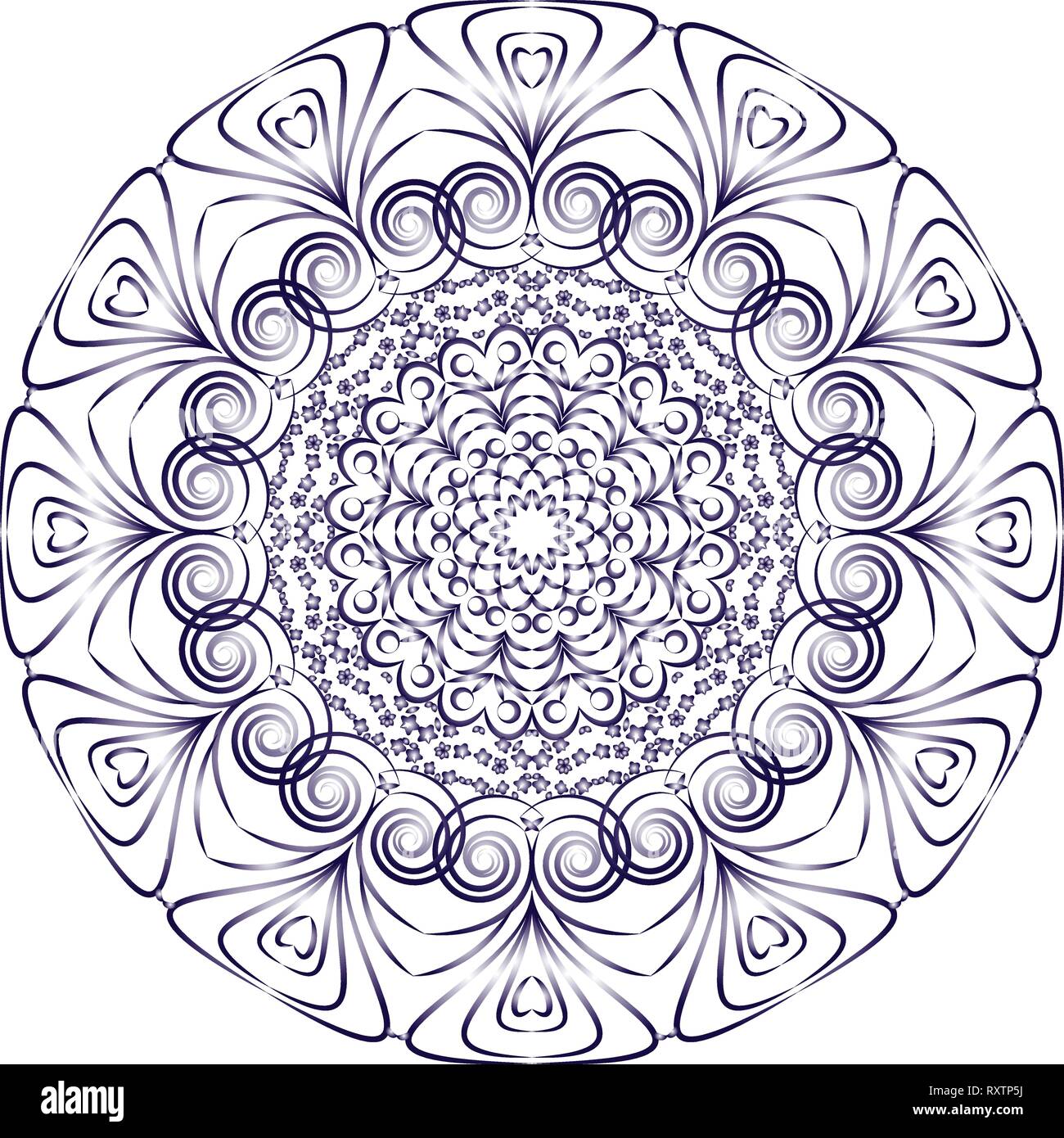 Vector illustration d'une plaque blanche avec motif bleu Illustration de Vecteur