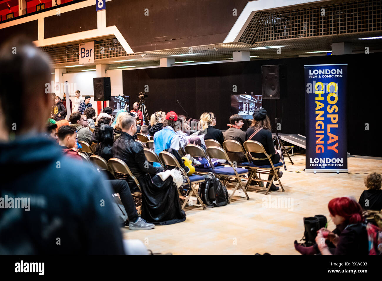 Cardiff, Royaume-Uni - 9 mars, 2019. Scène Cosplay dans le Comic Con gallois de Cardiff au stade Motorpoint arena Banque D'Images