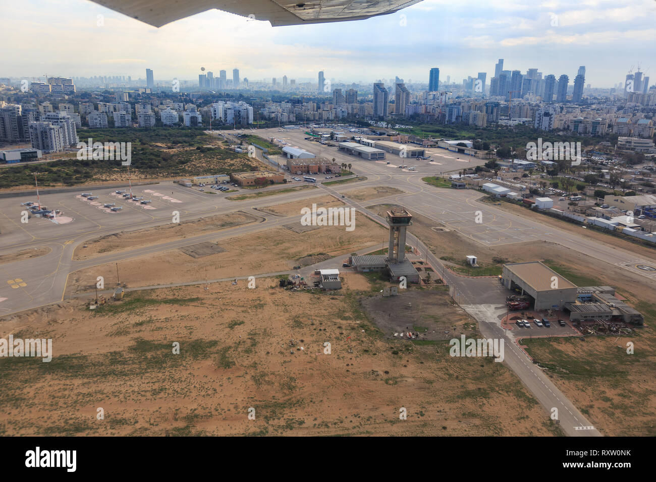 Tel Aviv, Israël - 24 Février, 2019 : vue panoramique sur Tel Aviv de Jaffa. Banque D'Images