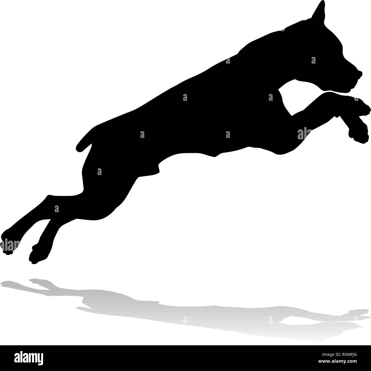 Silhouette chien Animal de compagnie Illustration de Vecteur