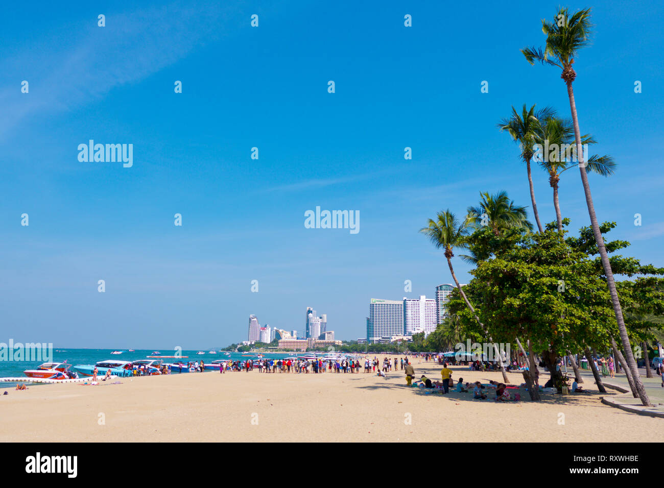 Beach, Pattaya, Thaïlande Banque D'Images