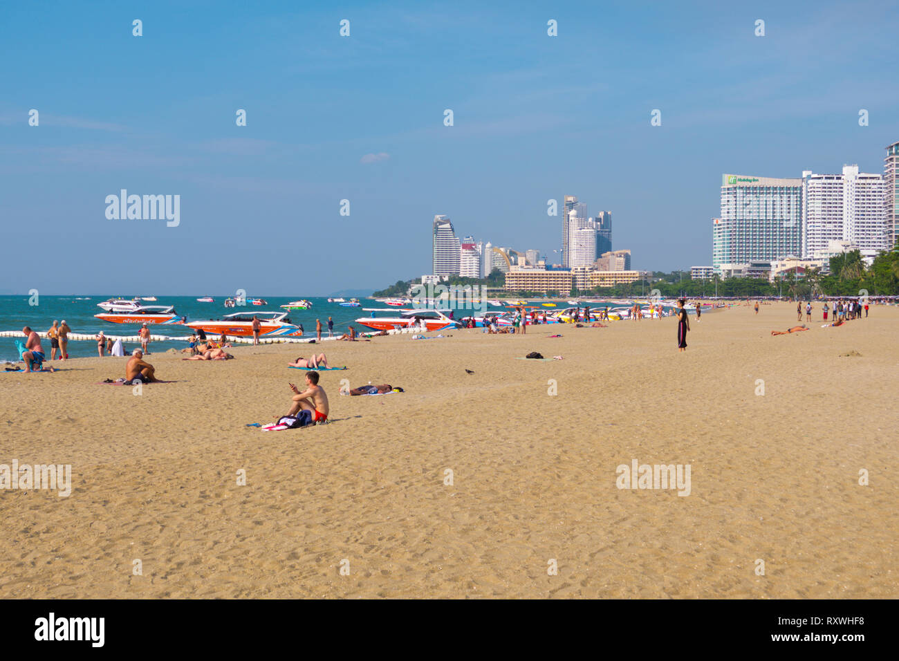 Beach, Pattaya, Thaïlande Banque D'Images