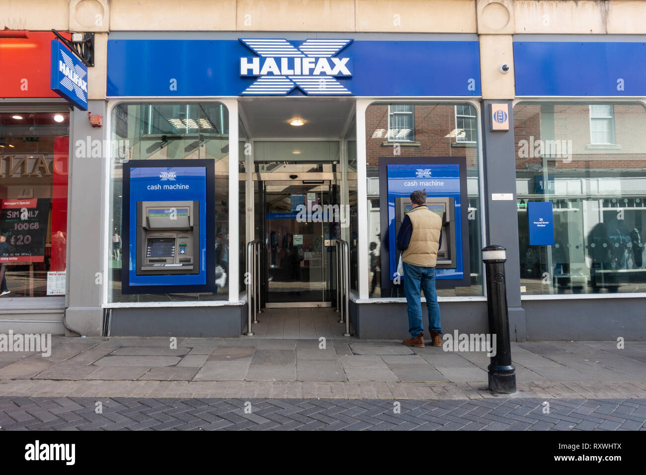 La succursale de Windsor de Halifax bank sur Peascod Street, Windsor Banque D'Images