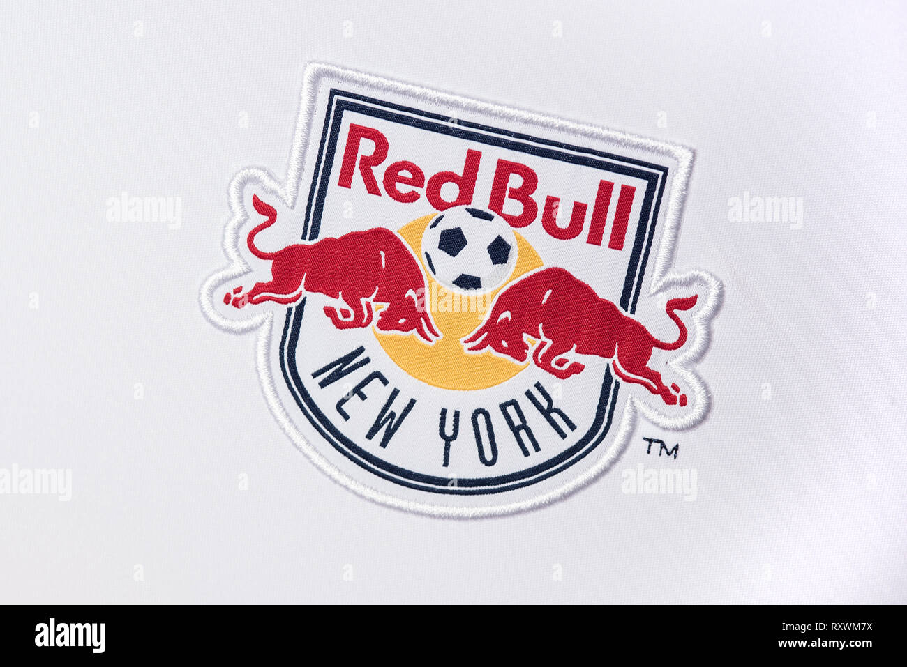 Close up of New York Red Bull New Jersey. Banque D'Images