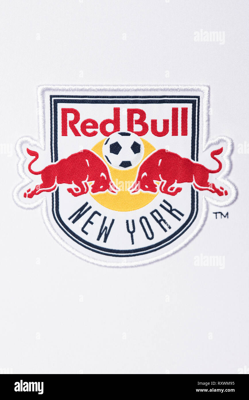 Close up of New York Red Bull New Jersey. Banque D'Images