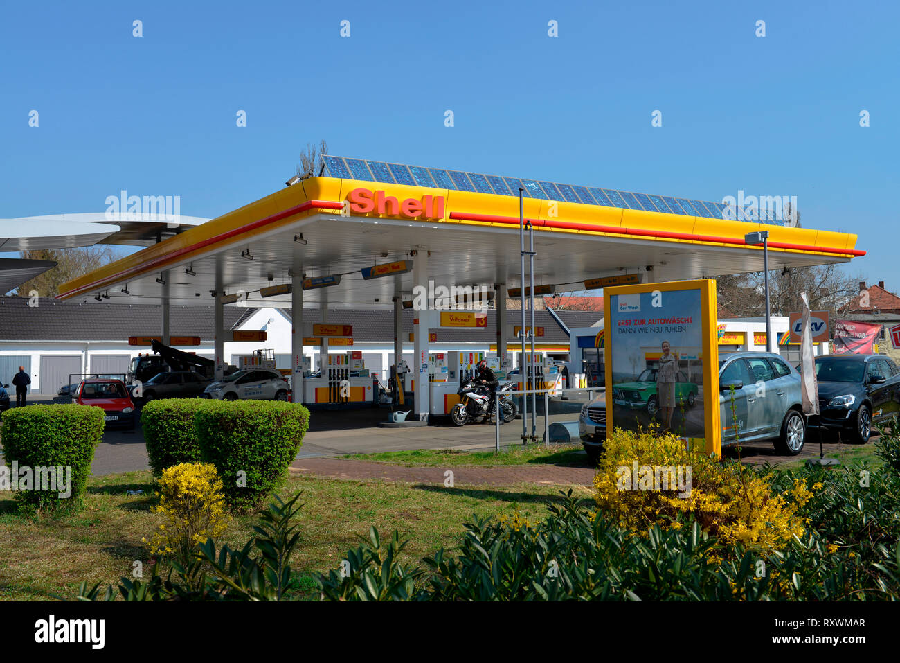 Tankstelle Shell, Hohenzollerndamm, Wilmersdorf, Berlin, Deutschland Banque D'Images