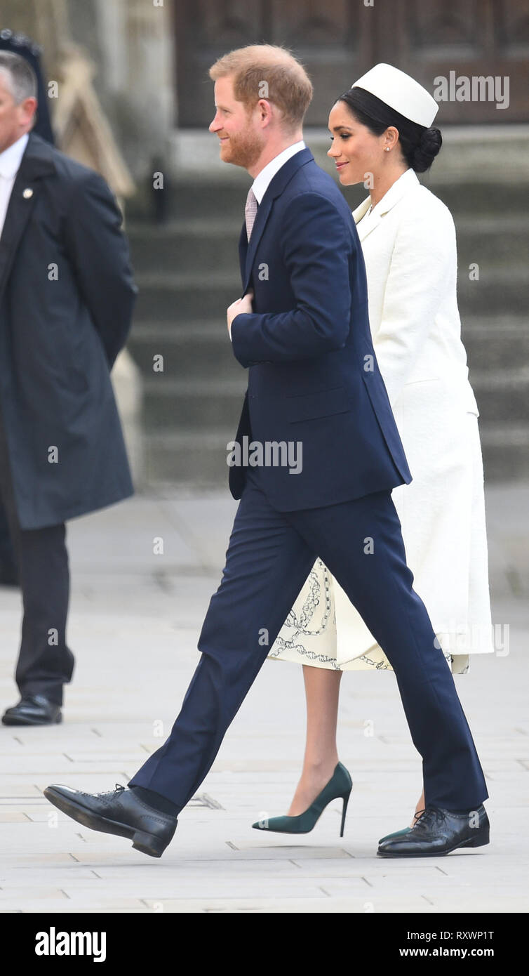 Le duc et la duchesse de Kent arrivent pour le Service du Commonwealth à l'abbaye de Westminster, Londres. Banque D'Images