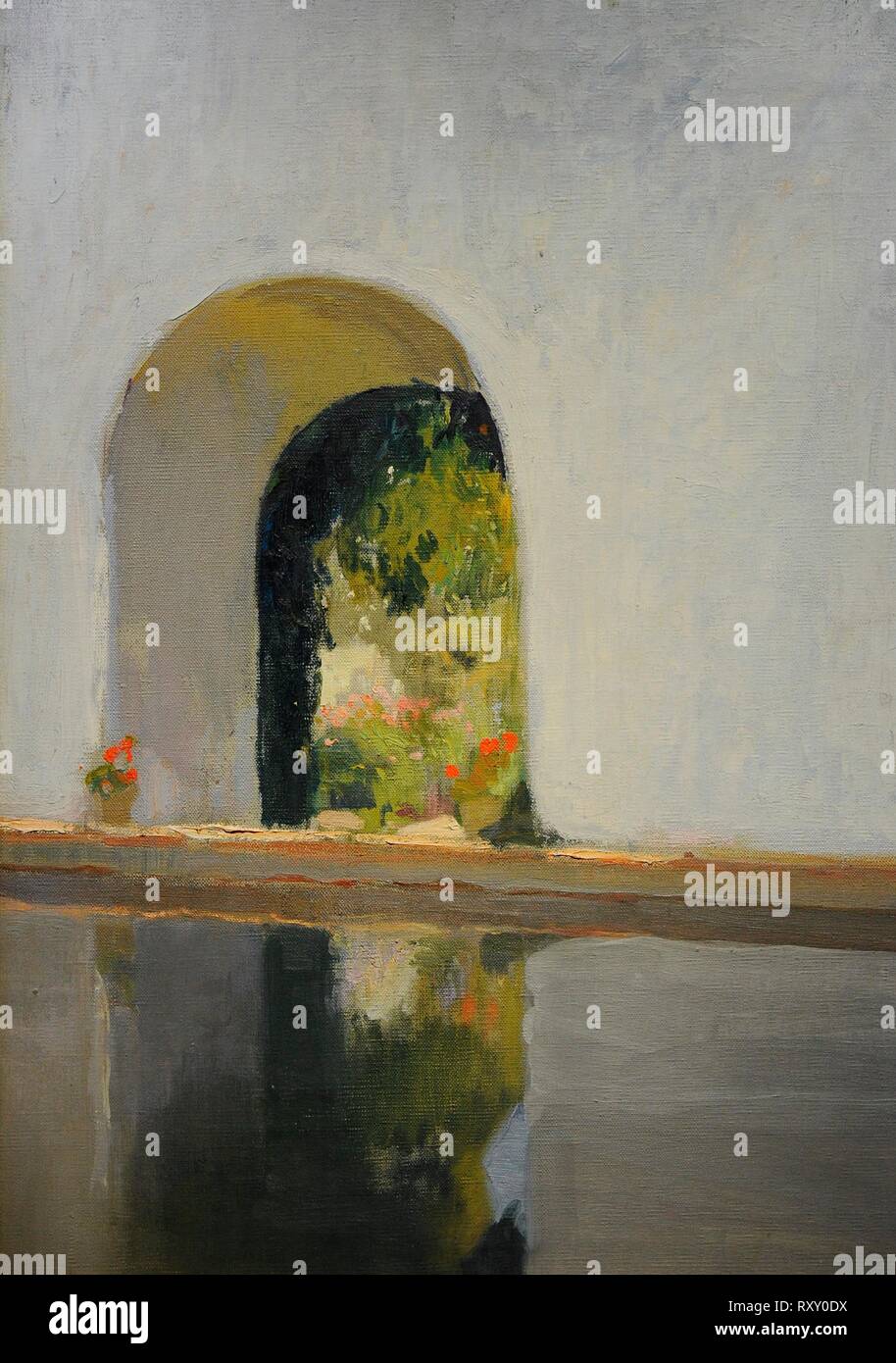 Joaquín Sorolla y Bastida (1863-1923). Pintor español. Alberca del Alcázar de Séville, 1918. Museo Sorolla. Madrid. España. Banque D'Images