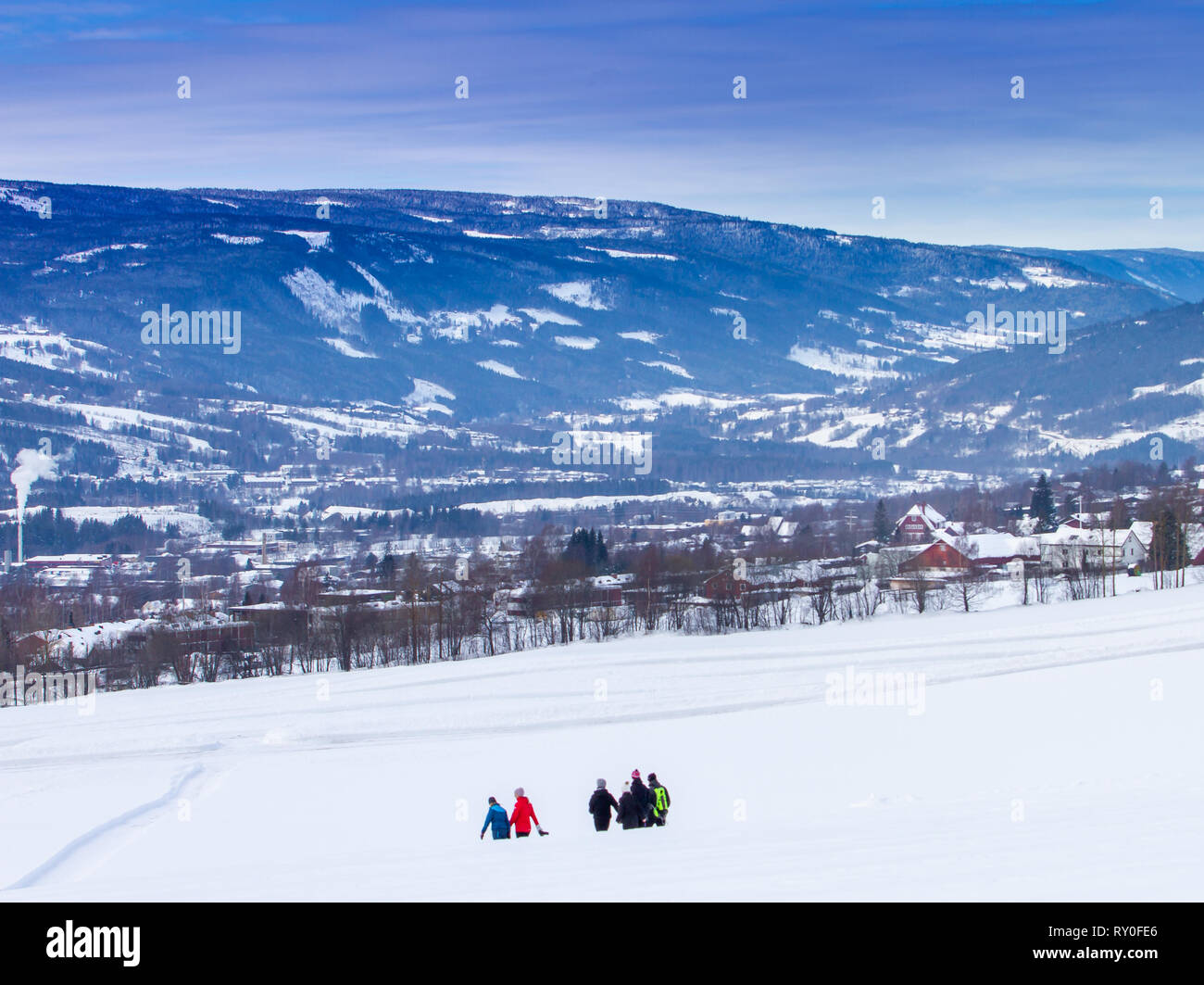 Ville de Lillehammer en Norvège Banque D'Images