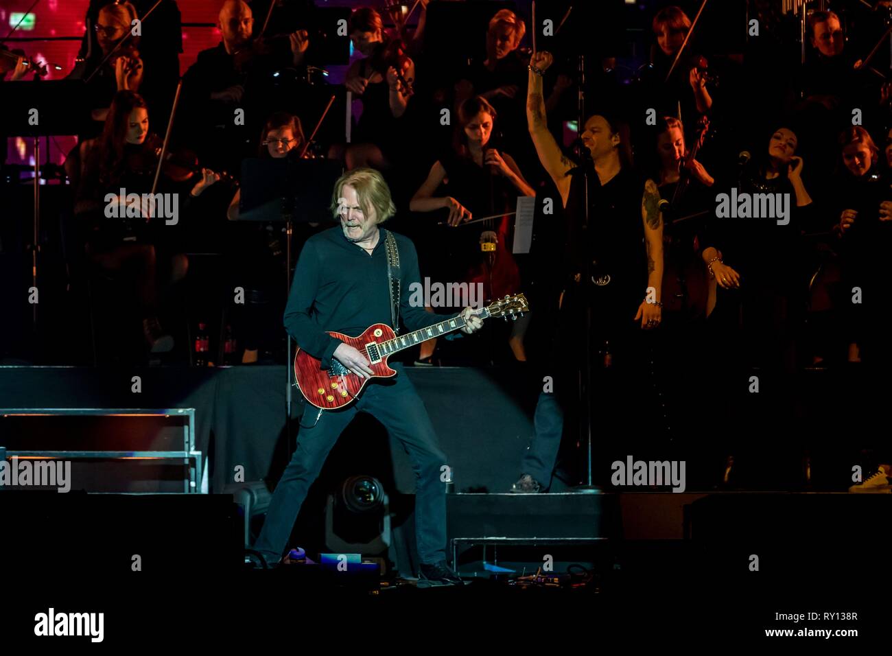 10 03 2019 Le Guitariste Americain Du Groupe De Rock Thin Lizzy Scott Gorham Sur Scene A